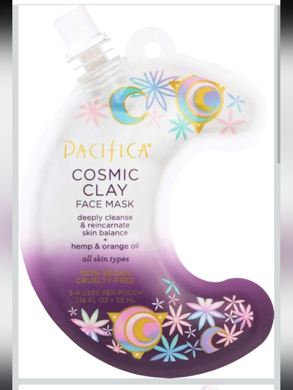 Pacifica Cosmic Clay Face Mask Deep Cleansing 3-4 Uses Per Pouch